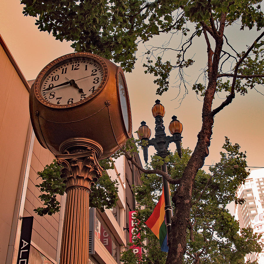 Vintage Street Clock Photograph