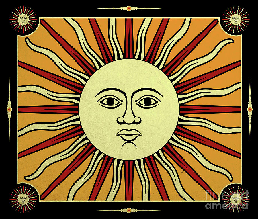 Vintage Sun Digital Art by Inspired Images