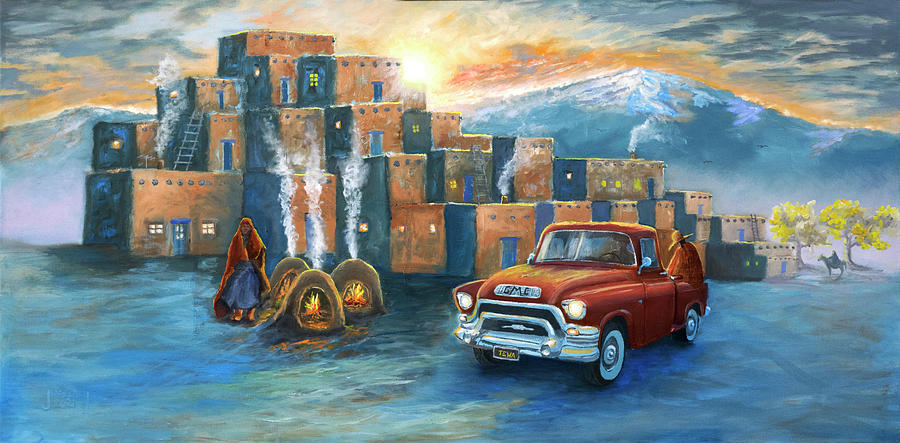 Famous Paintings Painting - Vintage Taos by Jerry McElroy
