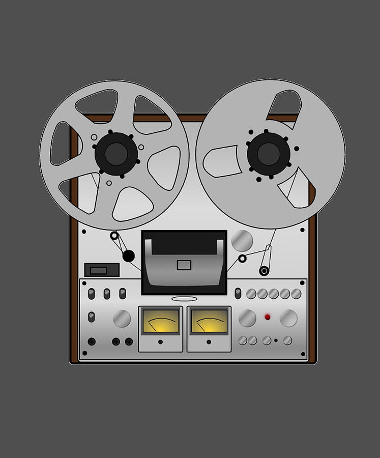 Vintage Tape recorder. Digital Art by Tom Hill