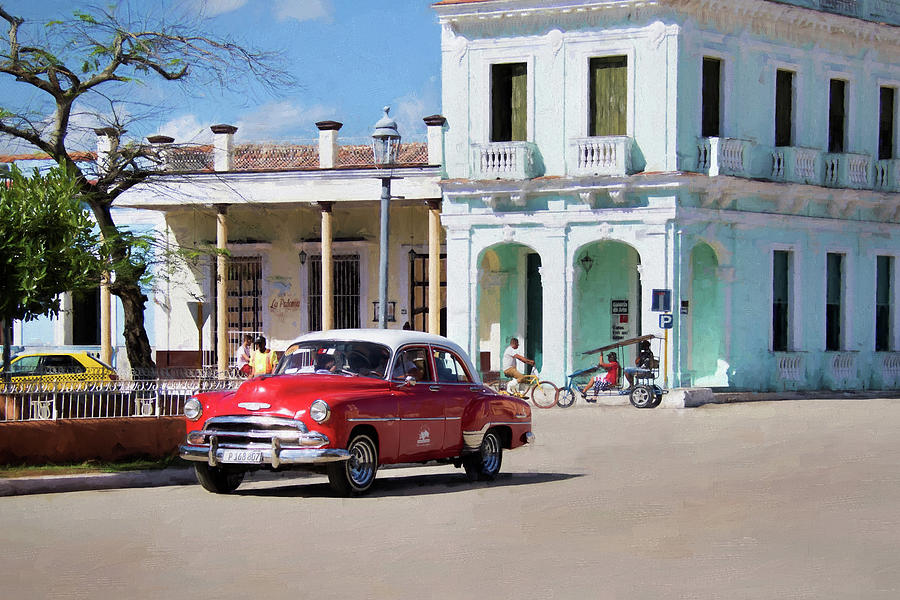 Vintage Taxi in Cuba Photograph by Peggy Collins