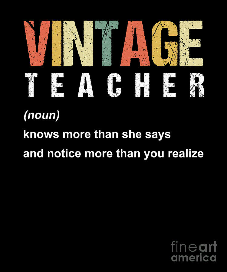 Vintage Teacher Teaching School Gift Digital Art by Thomas Larch