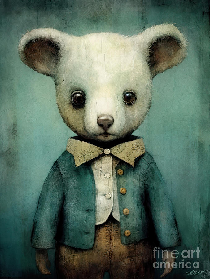Vintage Teddy Digital Art by Jutta Maria Pusl