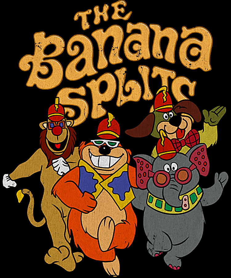 Vintage The Banana Splits Poster vintage Painting by Adele Nikki - Pixels