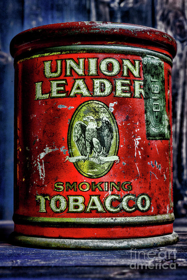 Vintage Tobacco Tin Union Leader Photograph by Paul Ward