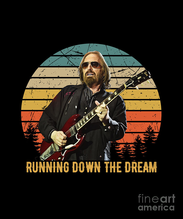 Tom Petty Digital Art - Vintage Tom Petty Musician Running Down The Dream by Notorious Artist