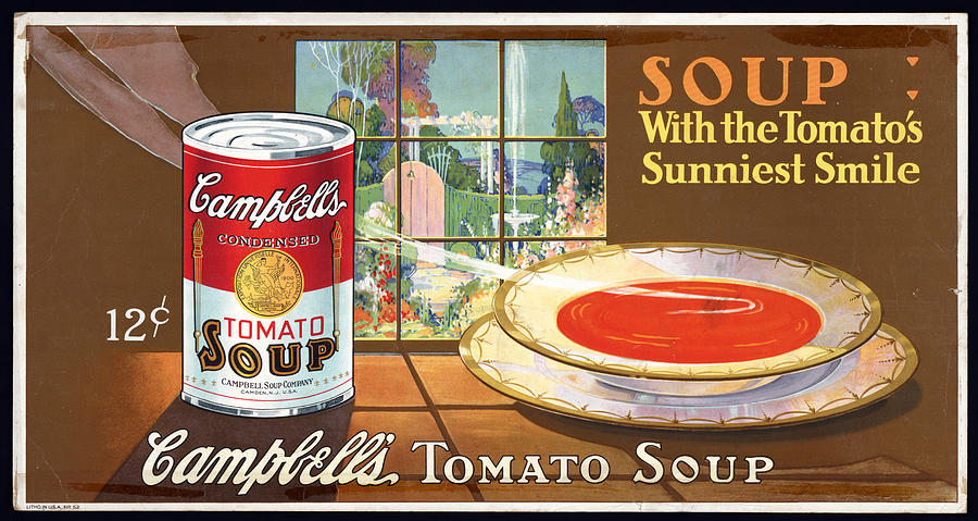Tomato Painting - Vintage Tomato Campbells Soup by David Hinds