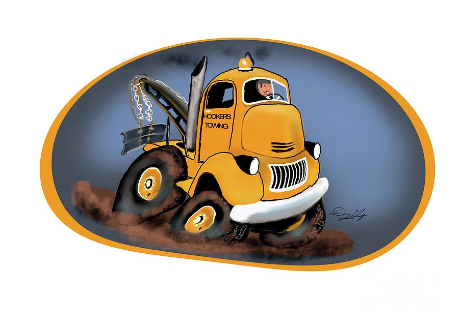 Vintage Tow Truck Digital Art by Doug Gist Vintage Tow Truck Digital Art by Doug Gist
