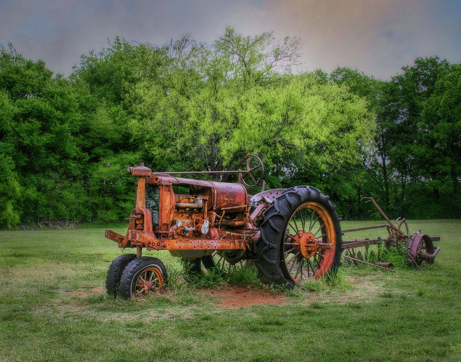 Vintage Photograph - Vintage Tractor by David and Carol Kelly