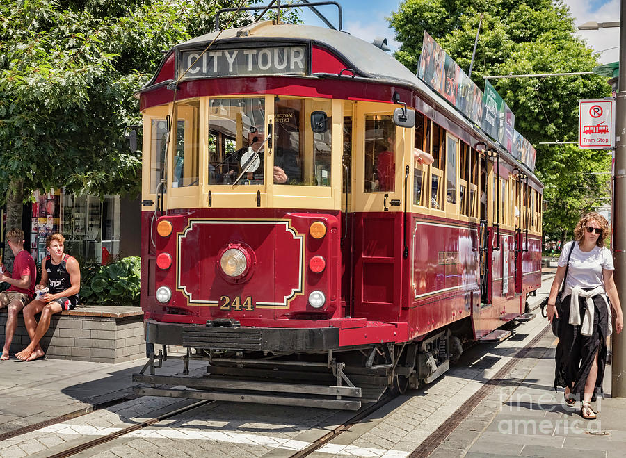 Vintage Tram, Christchurch, NZ Photograph by Colin and Linda McKie