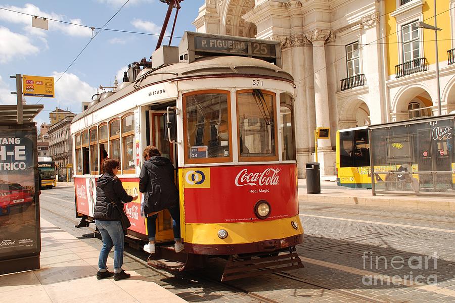 Vintage tram in Lisbon Photograph by David Fowler
