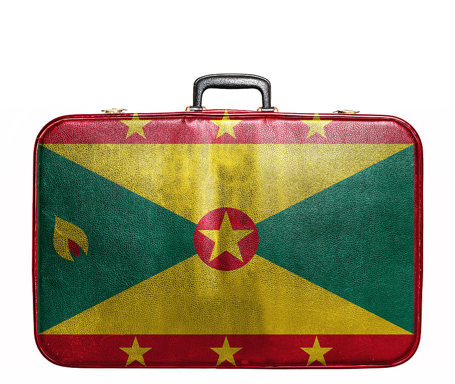 Vintage travel bag with flag of Guernsey Photograph by Alexis84