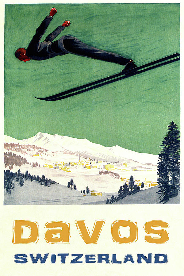 Vintage Travel Davos 2 Photograph by Andrew Fare