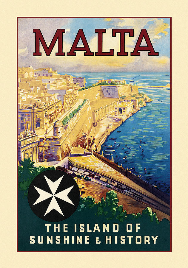 Vintage Travel Malta Photograph by Andrew Fare