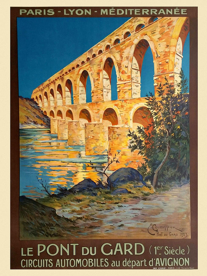 Vintage Travel Pont du Gard Photograph by Andrew Fare