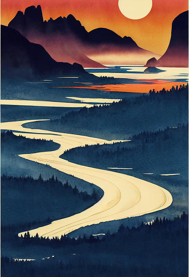Vintage  Travel  poster  of  Finland  extremely  detailed  w  645563d043d645563b043645563  2c75  645 Painting by Celestial Images