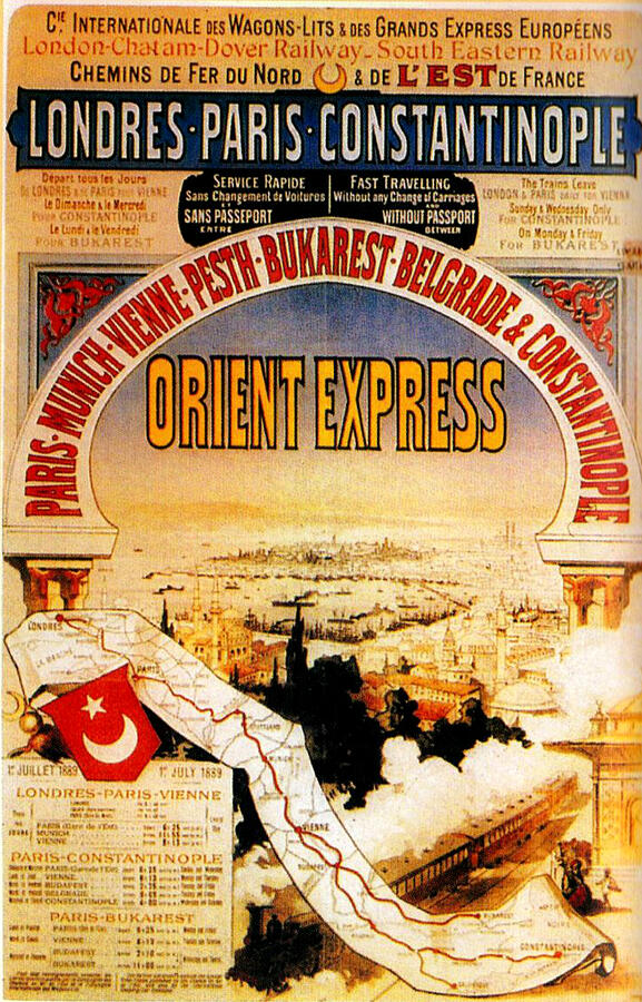 Landmark Digital Art - Vintage Travel Poster - Orient Express by Lawrence Miller