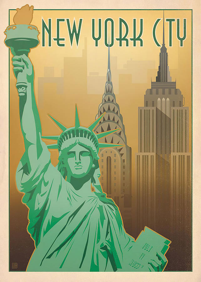 Vintage Travel Posters New York City Poster Digital Art by Towery Hill ...