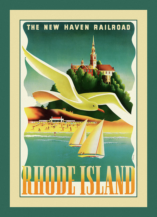 Vintage Travel Rhode Island Photograph by Andrew Fare