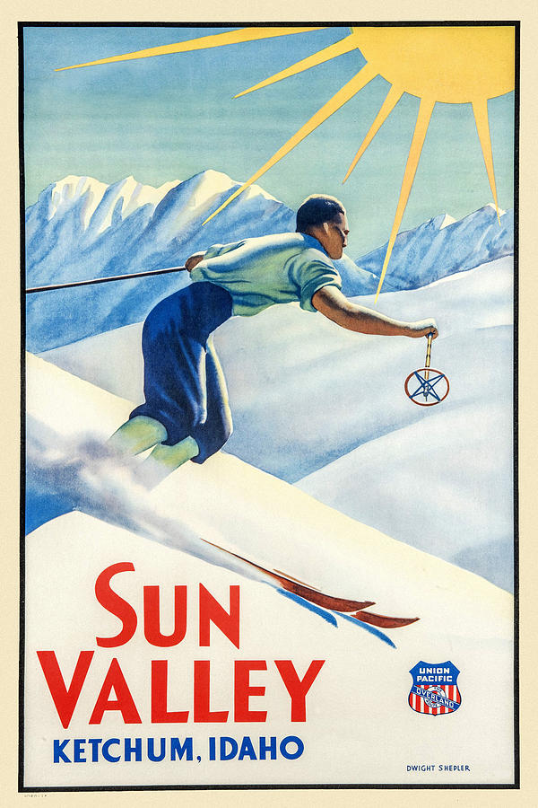 Vintage Travel Sun Valley Photograph by Andrew Fare