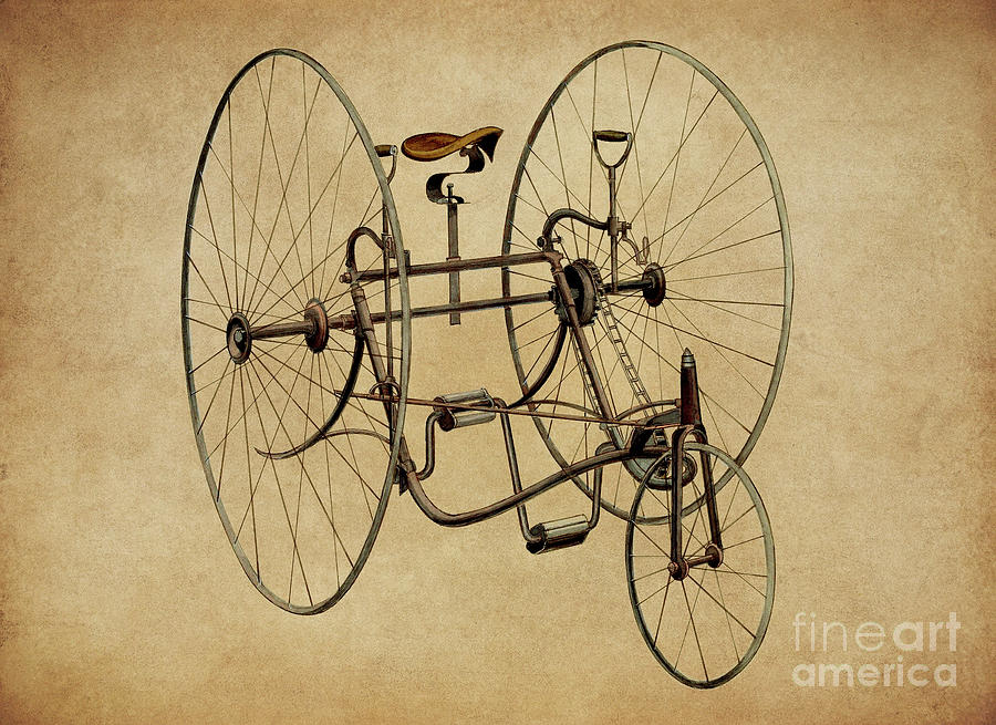 Vintage Tricycle by Harry G Aberdeen   Drawing by Mark Miller