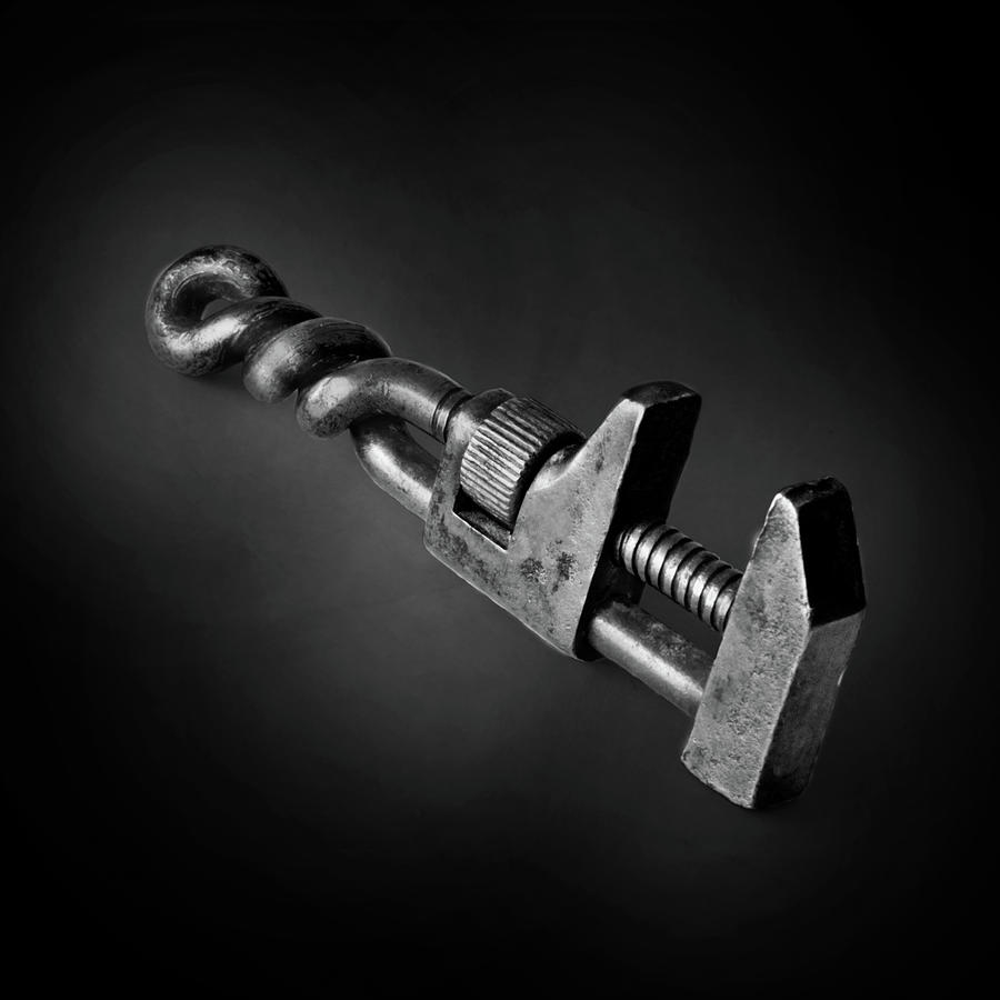 Vintage Twisted Handle Wrench Photograph by David and Carol Kelly