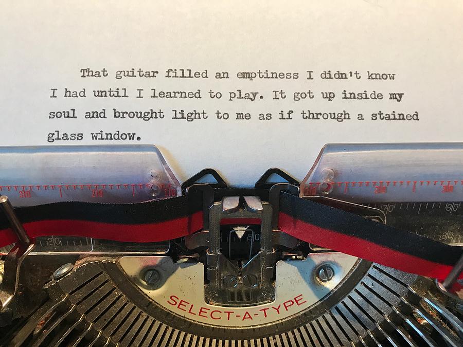 Vintage Typewriter excerpt from Radney Foster short story Sycamore