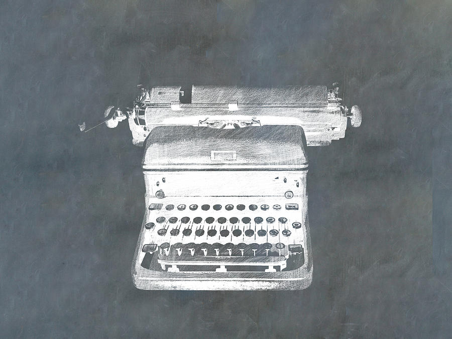 Vintage Typewriter sketch Photograph by Karen Foley