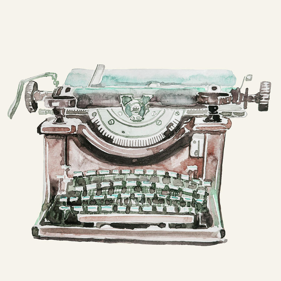 Retro Typewriter Matte/Glossy PosterWellcoda