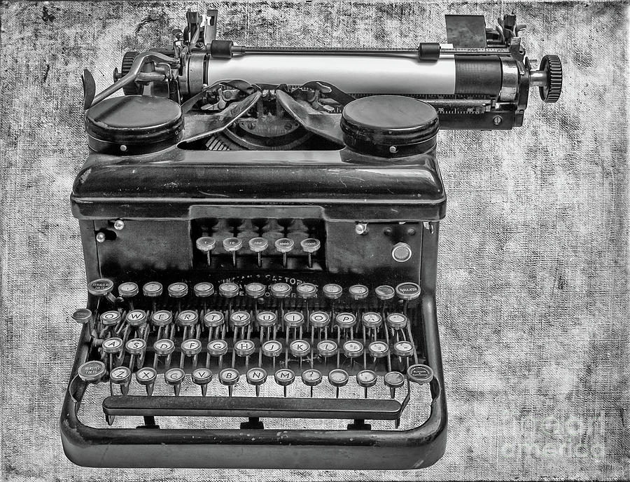 Vintage Photograph - Vintage typewriter of the nineteenfifties by Patricia Hofmeester
