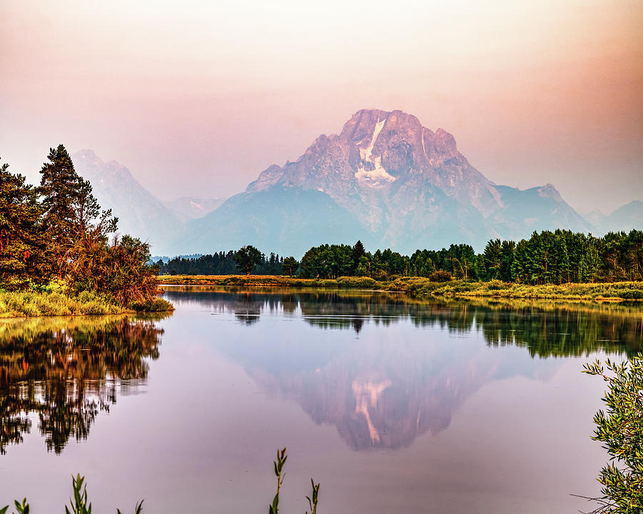 Vintage View Of Oxbow Bend In Grand Teton National Park Photograph By ...