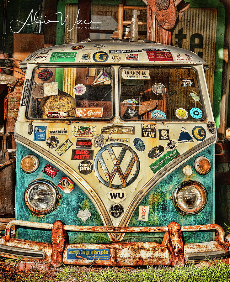Vintage Volkswagen Bus Photograph