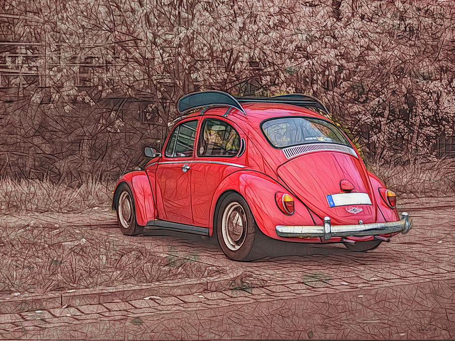 Vintage VW Series - Red Photograph by Bellesouth Studio
