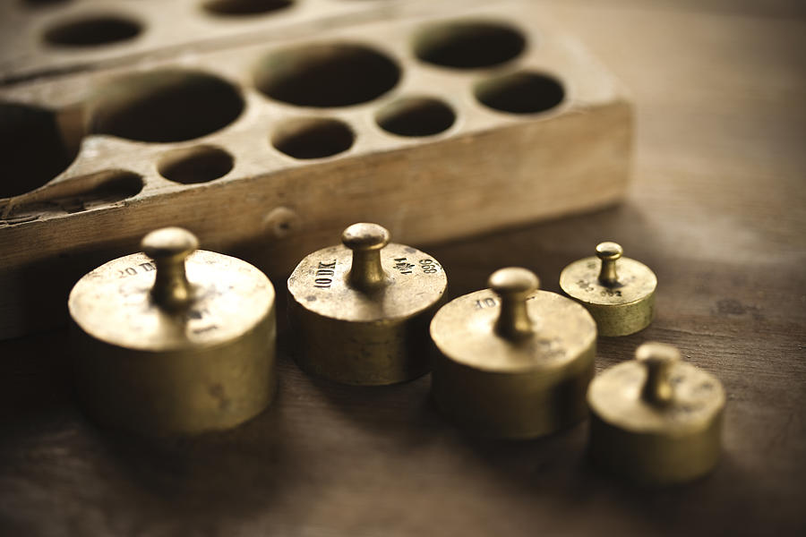 Vintage Weights Photograph by Gaffera