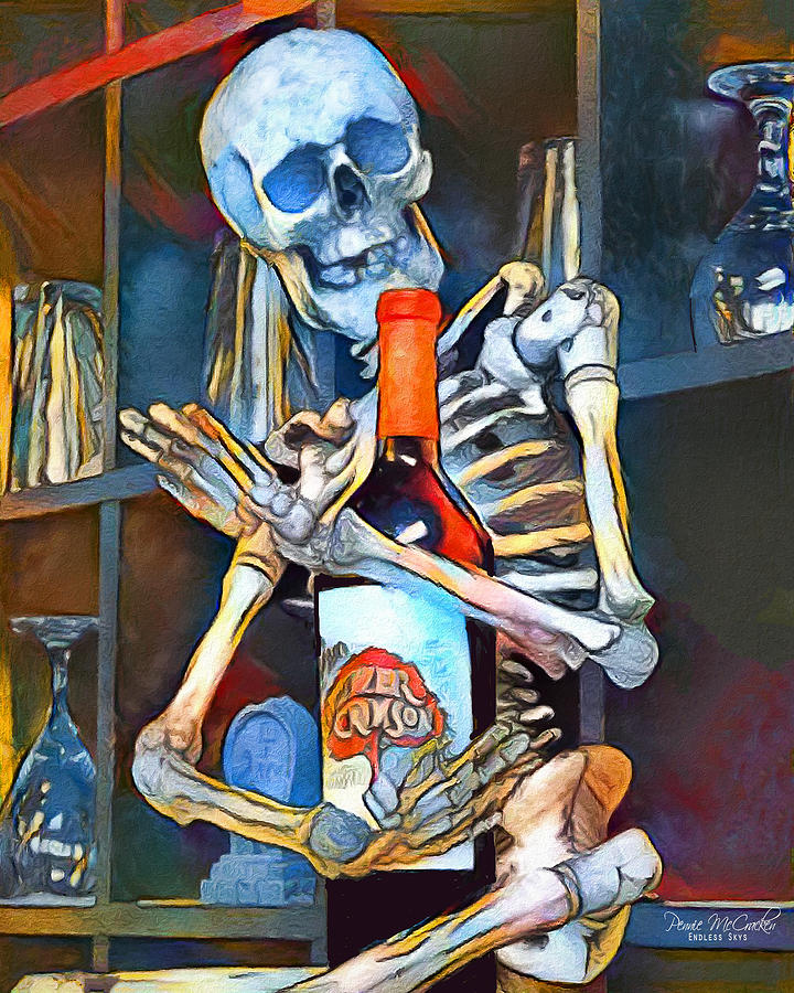 Vintage Wine Digital Art by Pennie McCracken