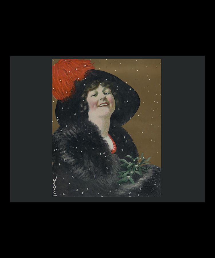 Vintage Woman Laughing Christmas Art Digital Art by Caterina Christakos