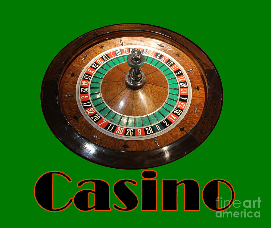 Vintage Wooden Casino Roulette Wheel, Game Design  Painting by Tom Conway