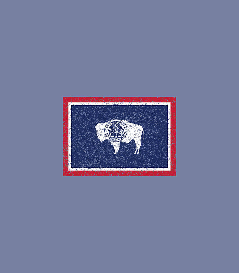 Vintage Wyoming Flag Retro Wyoming State Digital Art by Kyann Mylie ...