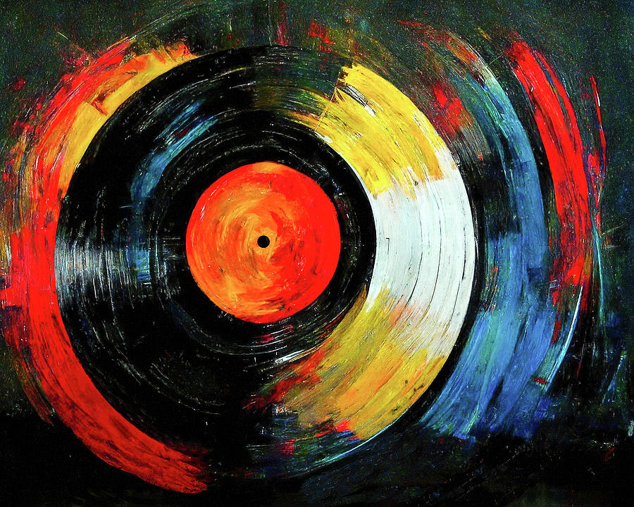Vinyl Record - Abstract Digital Art by Mark Tisdale