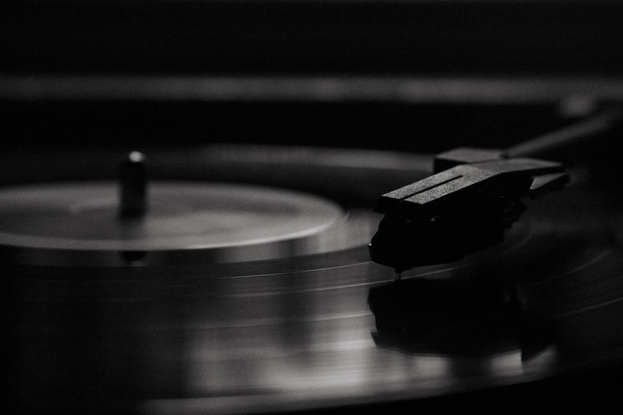 Vinyl Record in Black and White Photograph by Hunter Pippin - Fine Art ...