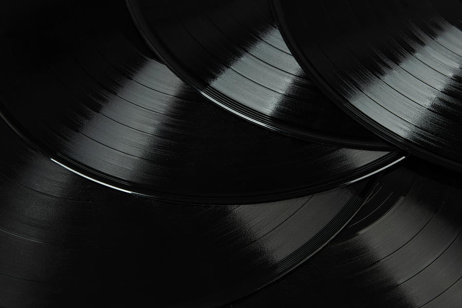 Vinyl Records Background. Old Vinyl Records Music Background Photograph