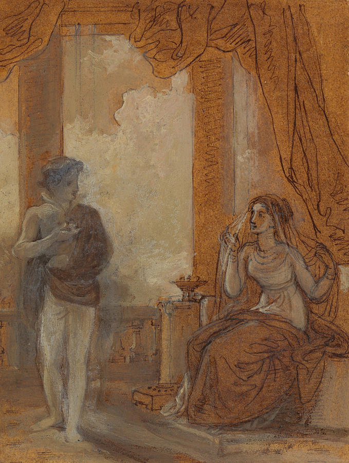 Viola and Olivia Drawing by Robert Smirke