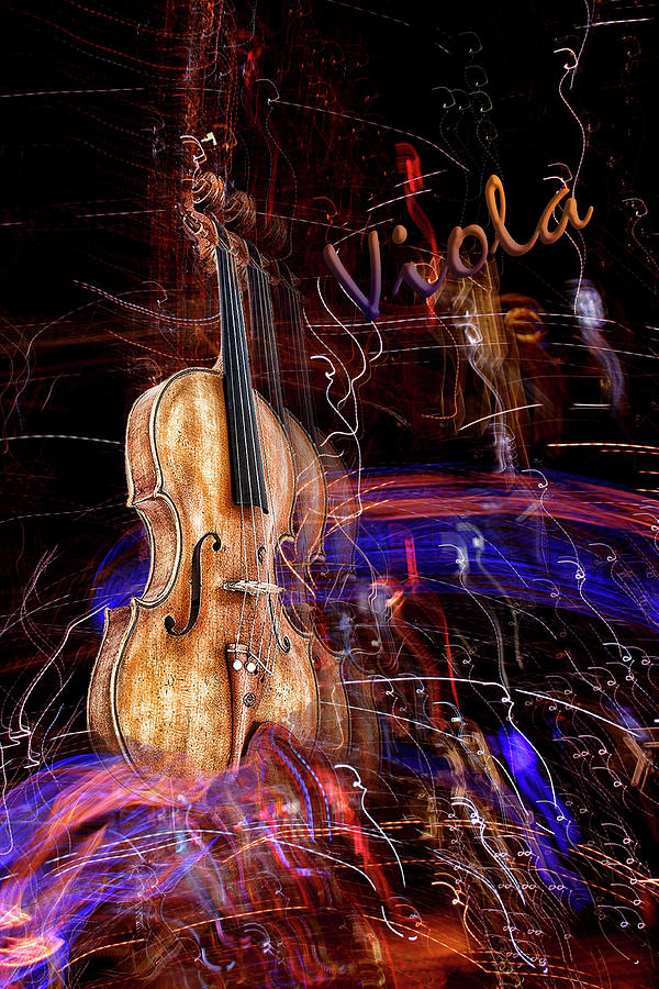 Viola Digital Art by Angel Jesus De la Fuente
