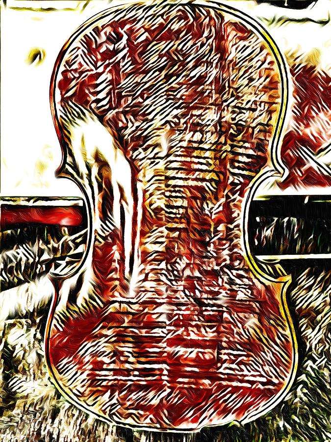 Viola Back Mixed Media by Bencasso Barnesquiat