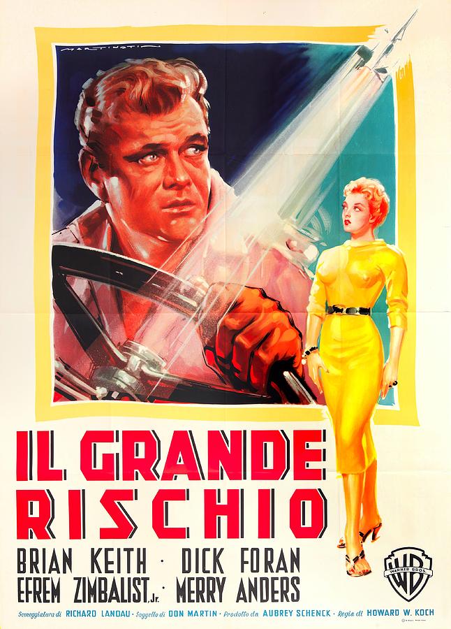 Vintage Mixed Media - Violent Road, 1958 - art by Luigi Martinati by Movie World Posters