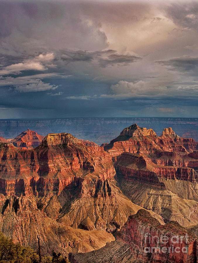 Violent Storm Over The North Rim Grand Canyon National Park Arizona Photograph by Dave Welling