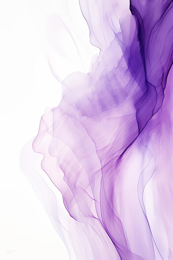 Grape Painting - Violet Abstract Art by Lourry Legarde