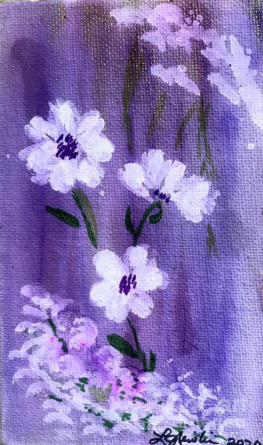 Violet delight Painting by Linda Gustafson-Newlin