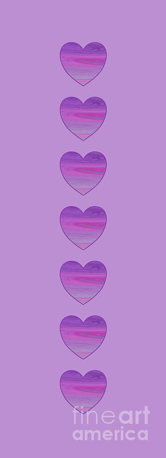 Violet Heart Chakra Swirl Design Digital Art by Barefoot Bodeez Art