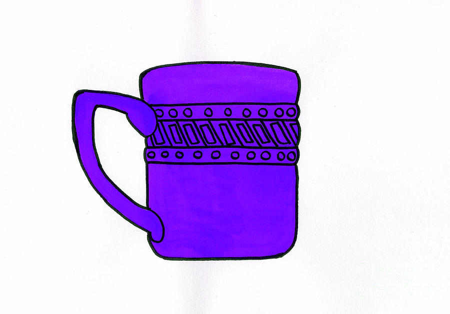 Violet Mug Painting by Norma Appleton
